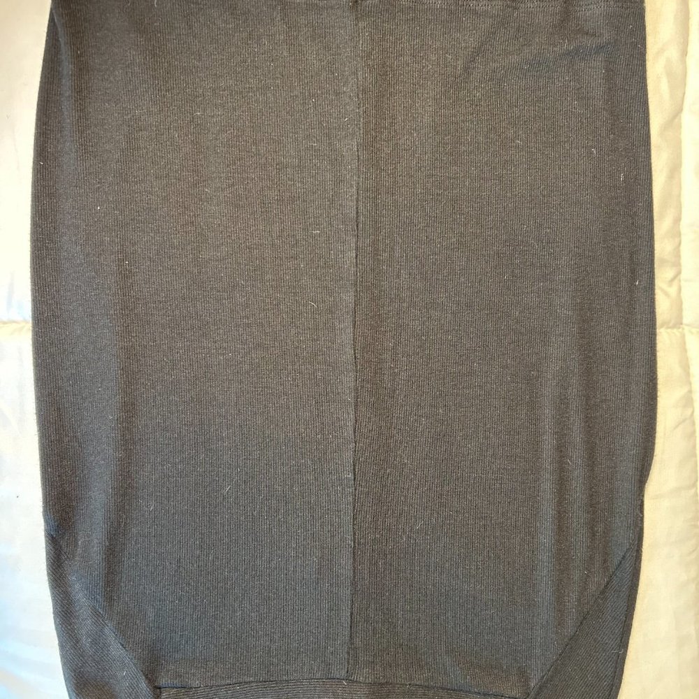 Black Ribbed Heather Mini Skirt - Picture 2 of 6